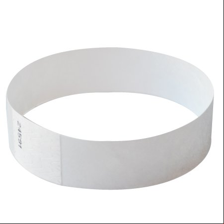 1"  Metallic Silver Wristband 