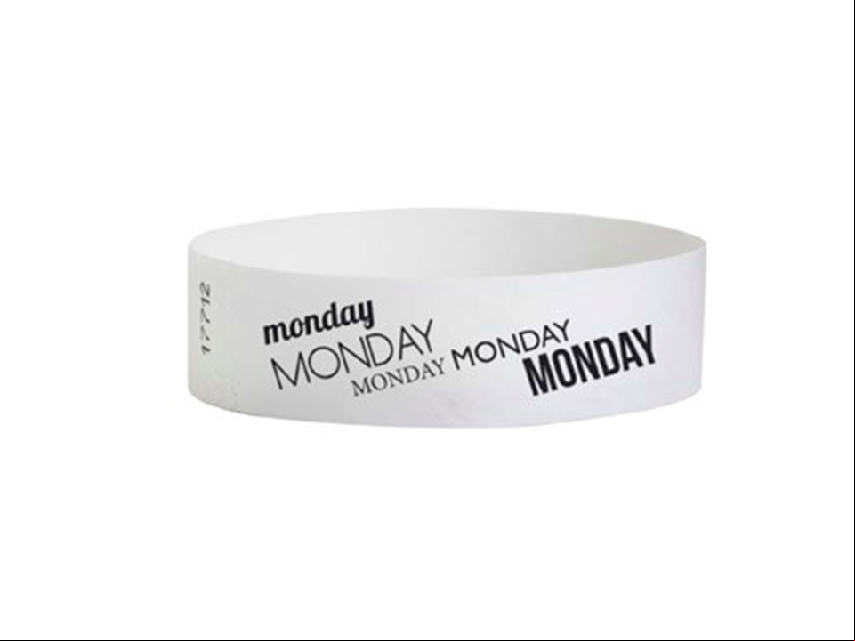 DAYS OF THE WEEK WRISTBANDS 
